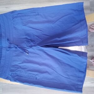 Women's Blue Drawstring Shorts